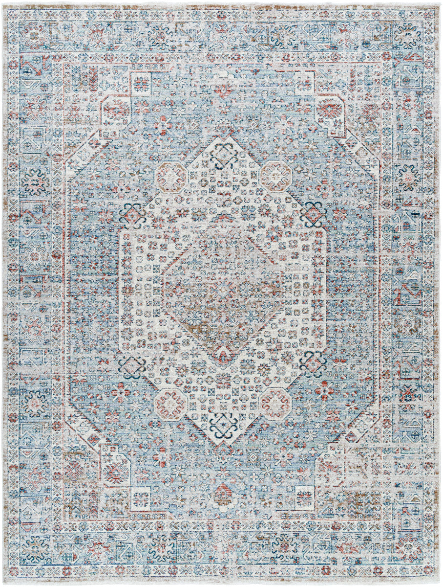 Montreal MTR-2308 9'2" x 12'9" Machine Woven Rug MTR2308-92131  Taupe, Gray, Dusty Sage, Plum, Cream, Teal Surya