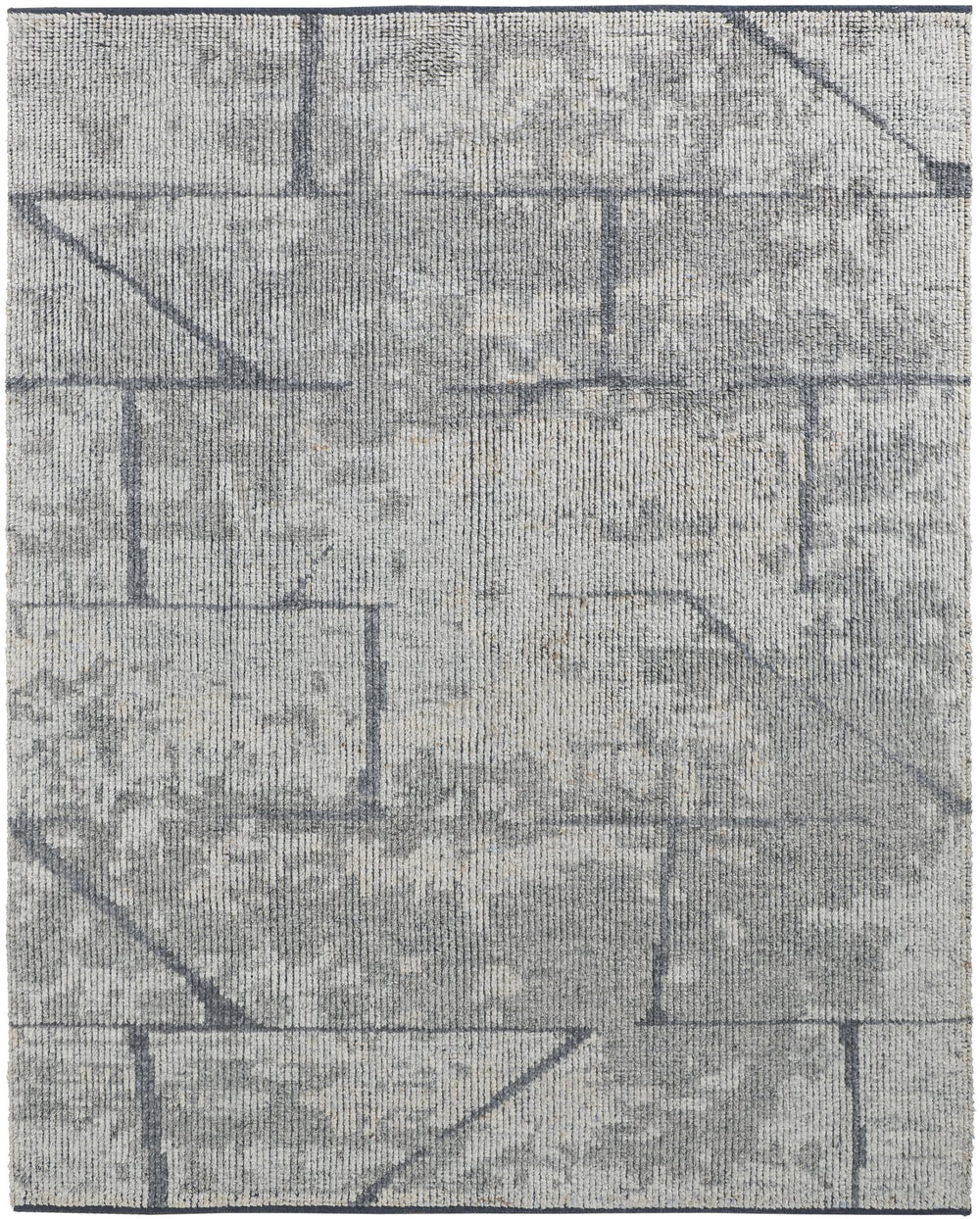 Feizy Rugs Alford Modern Hand Knotted Wool Rug - Soft, Abstract Design Perfect For Contemporary Spaces Gray,Silver Wool Alf6925fgrychle50