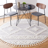 Safavieh Moroccan Tassel Shag 640 MTS640 Power Loomed Shag & Flokati Rug Ivory / Beige MTS640A-5SQ