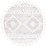 Safavieh Moroccan Tassel Shag 640 MTS640 Power Loomed Shag & Flokati Rug Ivory / Beige MTS640A-5SQ