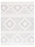 Safavieh Moroccan Tassel Shag 640 MTS640 Power Loomed Shag & Flokati Rug Ivory / Beige MTS640A-5SQ