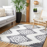 Safavieh Moroccan Tassel Shag 652 MTS652 Power Loomed Shag & Flokati Rug Dark Grey / Ivory MTS652H-26