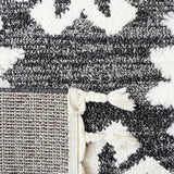 Safavieh Moroccan Tassel Shag 652 MTS652 Power Loomed Shag & Flokati Rug Dark Grey / Ivory MTS652H-26