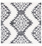 Safavieh Moroccan Tassel Shag 652 MTS652 Power Loomed Shag & Flokati Rug Dark Grey / Ivory MTS652H-26