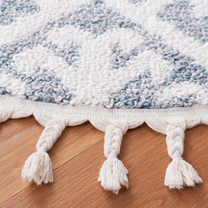 Safavieh Moroccan Tassel Shag 652 Power Loomed Polypropylene Pile Shag & Flokati Rug Teal / Ivory MTS652K-212