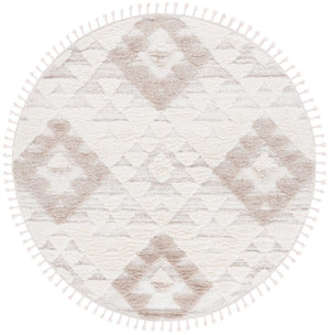 Safavieh Moroccan Tassel Shag 688 Power Loomed Shag & Flokati Rug Ivory / Beige 9' x 12'