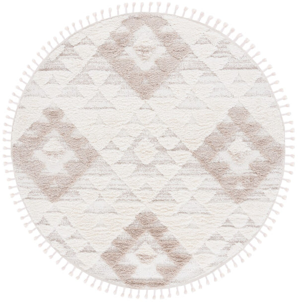Safavieh Moroccan Tassel Shag 688 Power Loomed Shag & Flokati Rug Ivory / Beige 9' x 12'