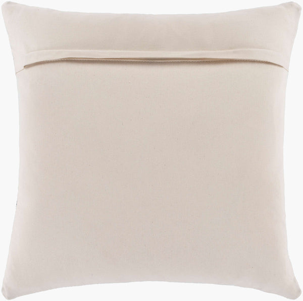 Surya Manitou 20"L X 20"W Rustic Accent Pillow - Crafted Cotton & Leather, Made In Argentina, Easy Care Navy Leather,Cotton Mtu001-2020