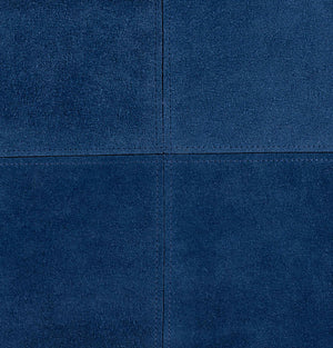 Surya Manitou 20"L X 20"W Rustic Accent Pillow - Crafted Cotton & Leather, Made In Argentina, Easy Care Navy Leather,Cotton Mtu001-2020