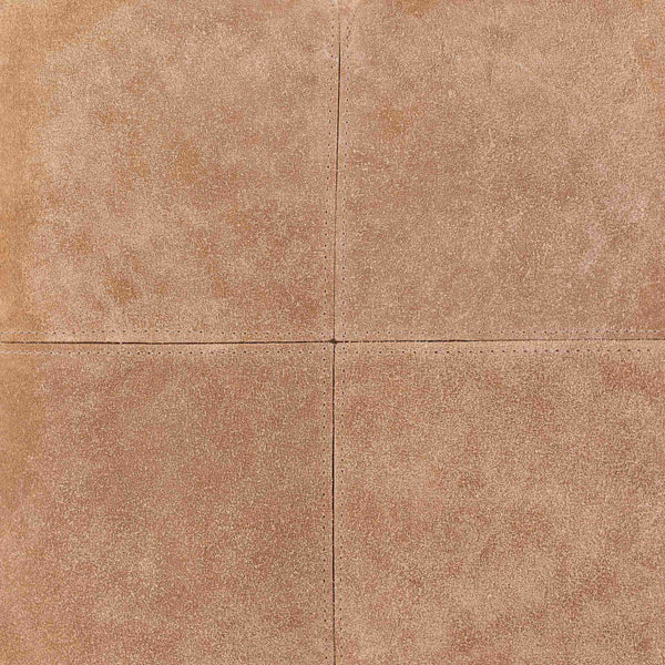 Surya Manitou 20"L X 20"W Rustic Accent Pillow - Crafted Cotton & Leather, Made In Argentina, Easy Care Brown Leather,Cotton Mtu002-2020d