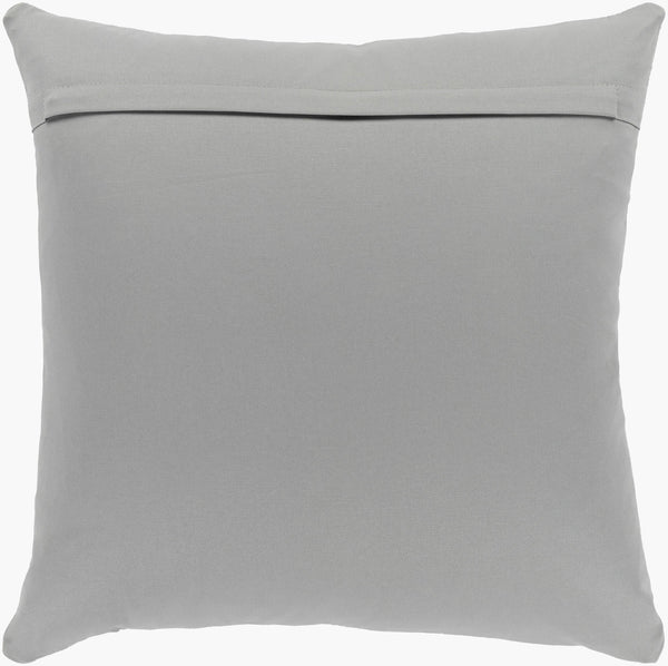 Surya Manitou 20"L X 20"W Rustic Accent Pillow - Crafted Cotton & Leather, Made In Argentina, Easy Care Slate Leather,Cotton Mtu003-2020p