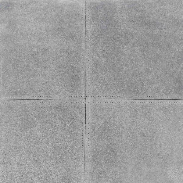 Surya Manitou 20"L X 20"W Rustic Accent Pillow - Crafted Cotton & Leather, Made In Argentina, Easy Care Slate Leather,Cotton Mtu003-2020p