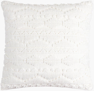 Surya Matthew 18" Modern Cotton-polyester Accent Pillow - Chic Minimalist Home Decor For Stylish Spaces White Polyester,Cotton Mtw001-2222