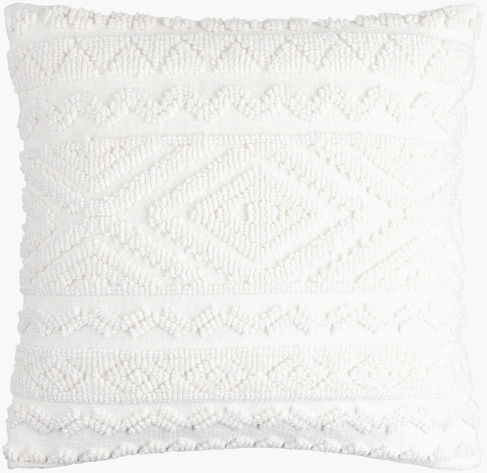 Surya Matthew 18" Modern Cotton-polyester Accent Pillow - Chic Minimalist Home Decor For Stylish Spaces White Polyester,Cotton Mtw002-2020d