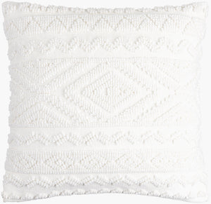 Surya Matthew 18" Modern Cotton-polyester Accent Pillow - Chic Minimalist Home Decor For Stylish Spaces White Polyester,Cotton Mtw002-2020d