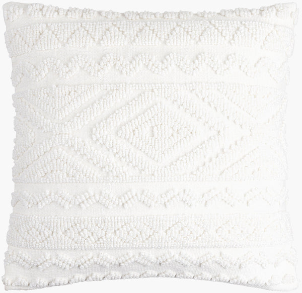 Surya Matthew 18" Modern Cotton-polyester Accent Pillow - Chic Minimalist Home Decor For Stylish Spaces White Polyester,Cotton Mtw002-2020d