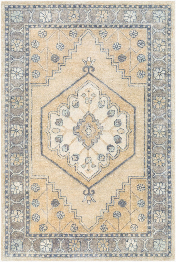 Surya Malatya 2' X 3' Handcrafted Viscose And Wool Rug - Timeless Elegance For Your Home Décor Needs! Tan Wool,Viscose Mty2300-23