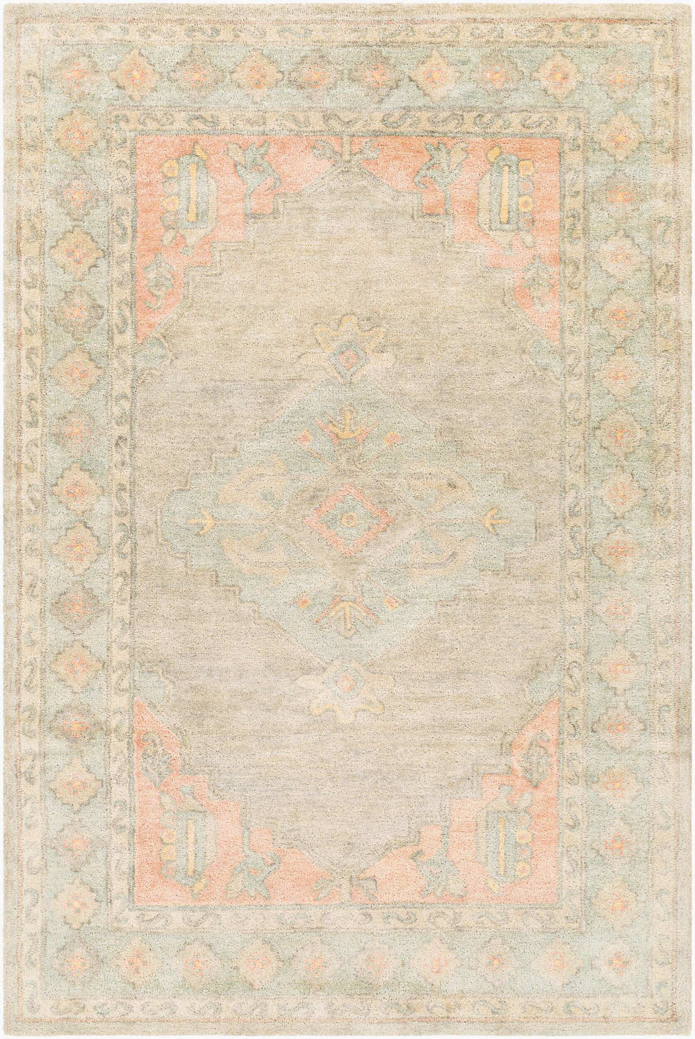 Surya Malatya 2' X 3' Handcrafted Viscose And Wool Rug - Timeless Elegance For Your Home Décor Needs! Dusty Sage Wool,Viscose Mty2301-23