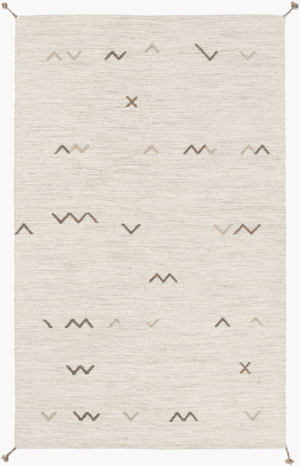 Livabliss Montezuma Handwoven Wool Area Rug with Artisan High-low Texture for Entryway Accent Light Gray, Lig 3'3" x 5'3" MTZ2004-3353