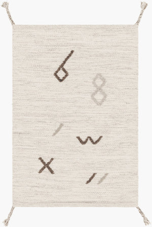 Livabliss Montezuma Hand-woven Wool Area Rug Global Pattern Artisan Texture for Entryways Light Gray, Lig 2' x 3' MTZ2005-23