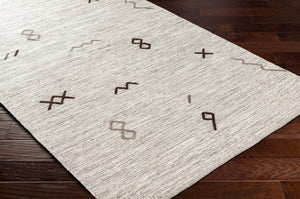 Livabliss Montezuma Hand-woven Wool Area Rug Global Pattern Artisan Texture for Entryways Light Gray, Lig 2'6" x 8' MTZ2005-268