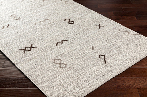 Livabliss Montezuma Hand-woven Wool Area Rug Global Pattern Artisan Texture for Entryways Light Gray, Lig 2'6" x 8' MTZ2005-268