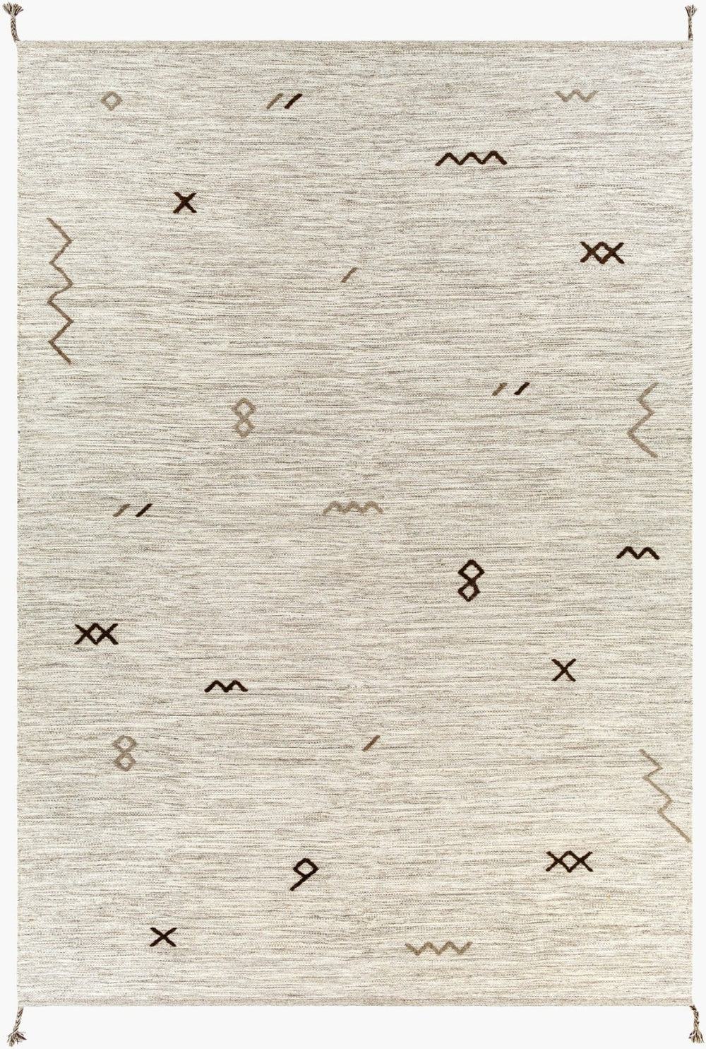 Livabliss Montezuma Hand-woven Wool Area Rug Global Pattern Artisan Texture for Entryways Light Gray, Lig 8' x 11' MTZ2005-811