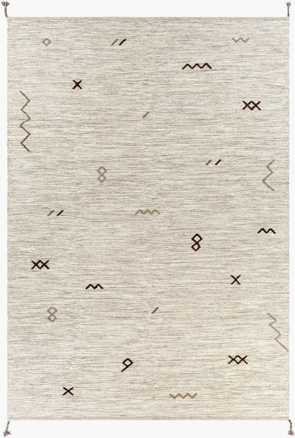 Livabliss Montezuma Hand-woven Wool Area Rug Global Pattern Artisan Texture for Entryways Light Gray, Lig 8' x 11' MTZ2005-811