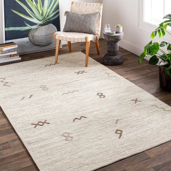Livabliss Montezuma Hand-woven Wool Area Rug Global Pattern Artisan Texture for Entryways Light Gray, Lig 2'6" x 8' MTZ2005-268