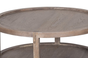 Porter Designs Porter Lowell Solid White Oak Coffee Table With Extra Storage Shelves For Versatile Home Décor Brown Wood 05-108-03-1920