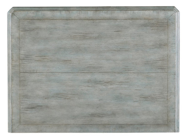 Hooker Furniture Charleston Waterscape Blue Two-Drawer Accent Table — Coastal Vintage Charm, Self-Closing Drawers, Solid Wood Durability 6750-50011-44