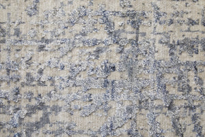 Feizy Rugs Eas69aif Eastfield Artisanal Hand-woven Viscose And Wool Abstract Rug - Modern Style For Any Space Blue,Ivory,Gray Viscose,Wool Eas69aifblubgep00