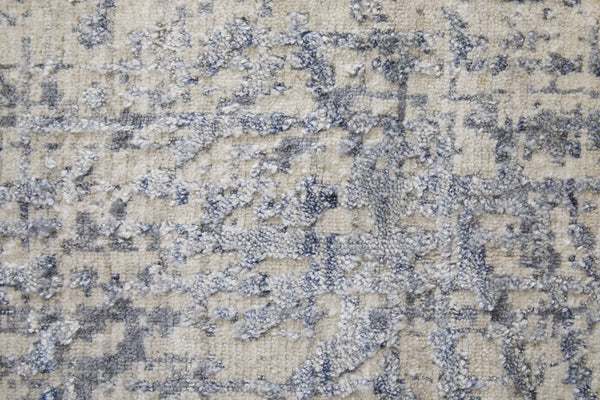 Feizy Rugs Eas69aif Eastfield Artisanal Hand-woven Viscose And Wool Abstract Rug - Modern Style For Any Space Blue,Ivory,Gray Viscose,Wool Eas69aifblubgep00