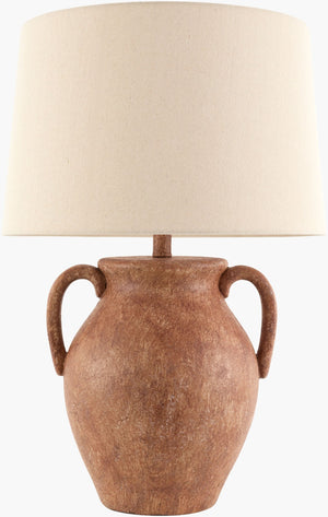Livabliss Mubi Ceramic Base Table Lamp with Linen Shade for Warm Ambient Living Room Glow MUB-001