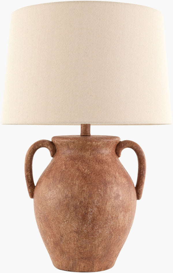 Livabliss Mubi Ceramic Base Table Lamp with Linen Shade for Warm Ambient Living Room Glow MUB-001