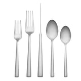 Kate Spade Malmo Satin 5-Piece Stainless Steel Flatware Set, Dishwasher Safe