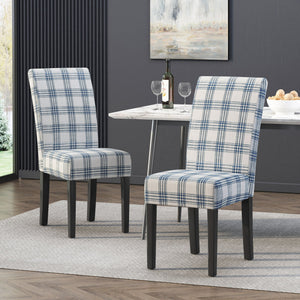 English Elm Christopher Knight Home® - DINING Chair with Plush Fabric Upholstery, Rubberwood Legs, Contemporary Minimalist Comfort and Style Blue+Cream 60162.00DBLUPLD