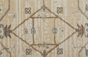Feizy Rugs Celene Vintage-inspired Floral Rug - Elegant Power Loomed Design In Warm Neutral Palette For Any Space Tan,Ivory,Gray Viscose,Polyester Cel39kvfbgegryg00