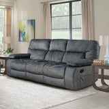 Parker House Chapman - Polo Manual Glider Reclining Sofa And Two Recliners Grey 94% Polyester,6% Nylon (W) Mcha-411-pol