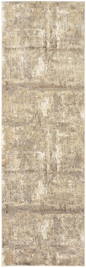 Feizy Rugs Prk3701f Parker Abstract Distressed Rug - Contemporary Viscose And Polyester Design For Modern Interiors Tan,Ivory,Brown Viscose,Polyester Prk3701fivygryi68