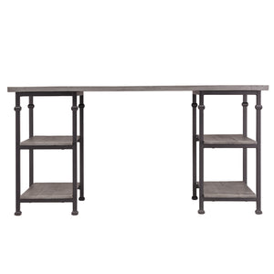 Homelegance By Top-Line Rafferty Vintage Industrial Storage Desk Black Wood