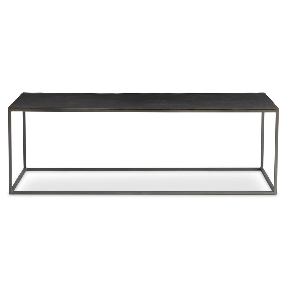 Bernhardt Bernhardt Modern Industrial Thompson Cocktail Table With Graphite Metal Top & Cast-Aluminum Base, Durable Design 525005