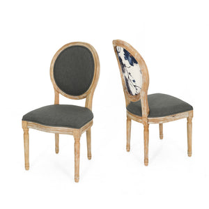 English Elm Christopher Knight Home® - Kd Dining Chair - Vintage French-Country Elegance With Dark Gray Upholstery & Ergonomic Comfort 60352.00PDGRY