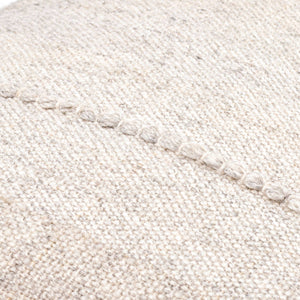 Surya Mudcloth Eco-friendly 18"X18" Outdoor Safe Accent Pillow - Stylish Bohemian Home Decor Piece Ivory Recycled Pet Yarn,Recycled Pet Yarn Muo001-1818d