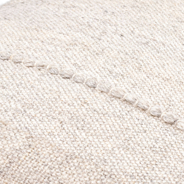 Surya Mudcloth Eco-friendly 18"X18" Outdoor Safe Accent Pillow - Stylish Bohemian Home Decor Piece Ivory Recycled Pet Yarn,Recycled Pet Yarn Muo001-1818d