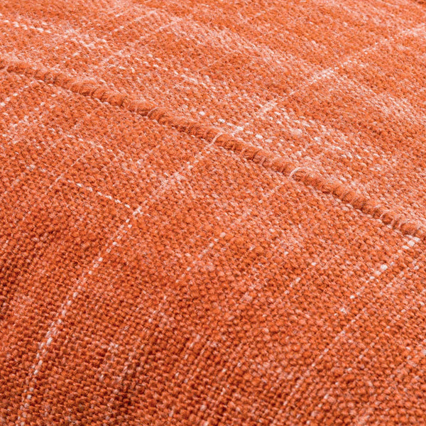 Surya Mudcloth Eco-friendly 18"X18" Outdoor Safe Accent Pillow - Stylish Bohemian Home Decor Piece Terracotta Recycled Pet Yarn,Recycled Pet Yarn Muo003-1818p