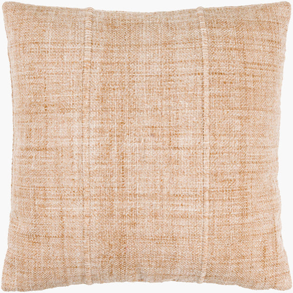 Surya Mudcloth Eco-friendly 18"X18" Outdoor Safe Accent Pillow - Stylish Bohemian Home Decor Piece Beige Recycled Pet Yarn,Recycled Pet Yarn Muo004-2020