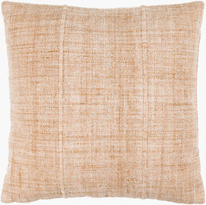 Surya Mudcloth Eco-friendly 18"X18" Outdoor Safe Accent Pillow - Stylish Bohemian Home Decor Piece Beige Recycled Pet Yarn,Recycled Pet Yarn Muo004-2020