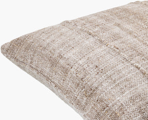 Surya Mudcloth Eco-friendly 18"X18" Outdoor Safe Accent Pillow - Stylish Bohemian Home Decor Piece Beige Recycled Pet Yarn,Recycled Pet Yarn Muo006-2020d