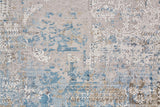 Feizy Rugs Cadiz Viscose/Acrylic Machine Made Industrial Rug Blue/Gray/Gold 12' x 18'